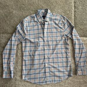 johnnie-o Prep-Formance Plaid Button Down Shirt Mens Small Performance Stretch